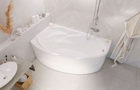 Ванна акриловая 1MarKa JULIANNA 01дж1410л 170х100 пристенная асимметричная без каркаса