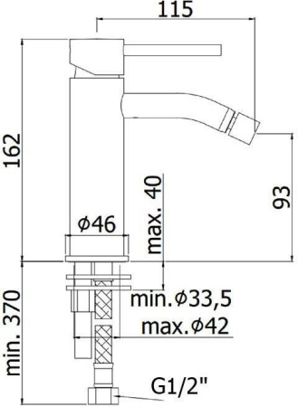 Смеситель Paffoni Light LIG131HG на биде золото Смеситель Paffoni Light LIG131HG на биде золото