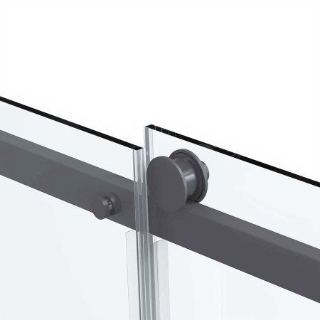 Душевой уголок Vincea Como Soft VSR-1CS1011CLGM 110х100 стекло прозрачное профиль вороненая сталь без поддона