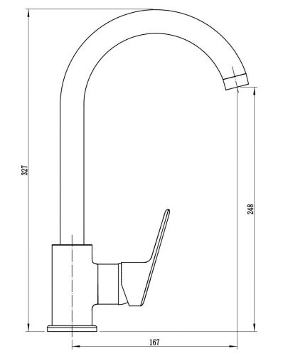 Смеситель для кухни Voda Wave WA519 на мойку хром - фото 3