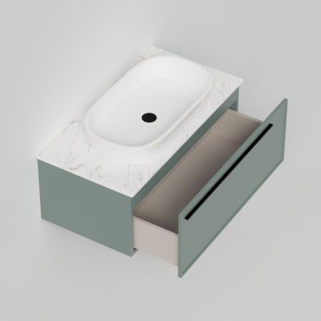 Тумба со столешницей La Fenice ELBA NFNC-01-ELB-G-90-3-GG 90х50 подвесная цвет синий/серый