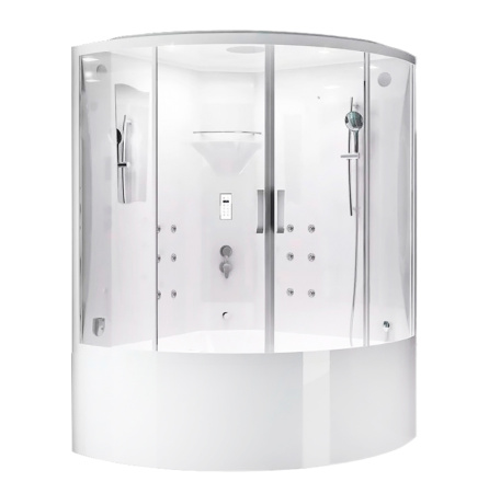 Душевой бокс SSWW WU110 138х138 четверть круга с крышей ориентация универсальная