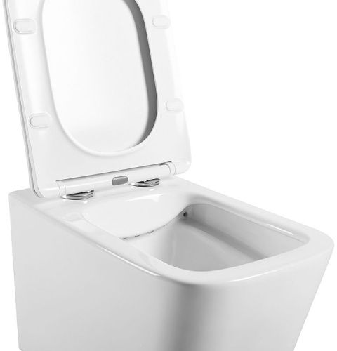 Унитаз подвесной Agger AT04100 белый с сиденьем микролифт каскадный смыв - фото 4