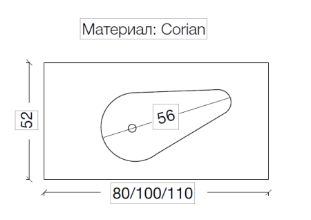 Раковина из искусственного камня Armadi Art NeoArt 858-100 100х50 встраиваемая цвет белый 1 отверстие под смеситель