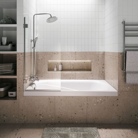 Ванна акриловая Niagara Atrio NG-A18070 180х70 пристенная прямоугольная без ножек и каркаса