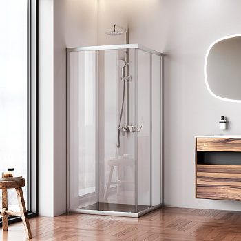 Душевой уголок Am.Pm Sunny W87G-403-9090-MT 88х88 стекло прозрачное профиль хром матовый без поддона