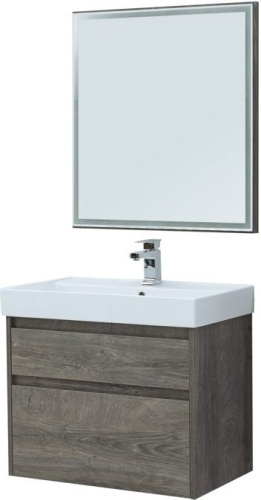 Комплект мебели: тумба с раковиной + зеркало Aquanet Nova Lite 00242904 75,7х46х145 напольный/подвесной - фото 5