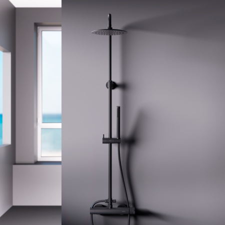 Душевая стойка Damixa Scandinavian Pure 936710300 настенная цвет черный