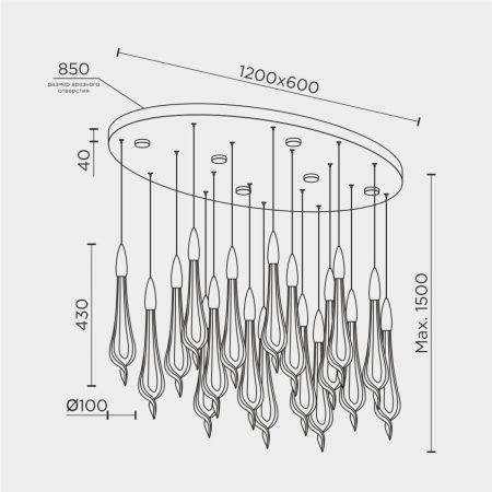 Светильник подвесной Modelux ML.89181.18 BS
