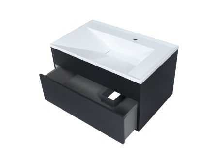 Тумба с раковиной Uperwood Lotus Premium 39340207461 80х50 цвет черный