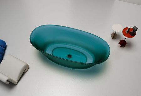 Ванна из полиэфирной смолы Abber Kristall AT9707Aquamarin 170х75 отдельностоящая овальная