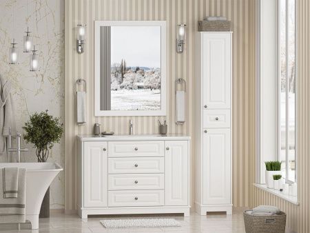 Шкаф-пенал Misty Ларго Лар-05035-0101П 40х200 напольный цвет белый