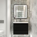 Тумба под раковину Art&Max PLATINO AM-Platino-800-2C-SO-NM-Cer 80х50 подвесная цвет черный