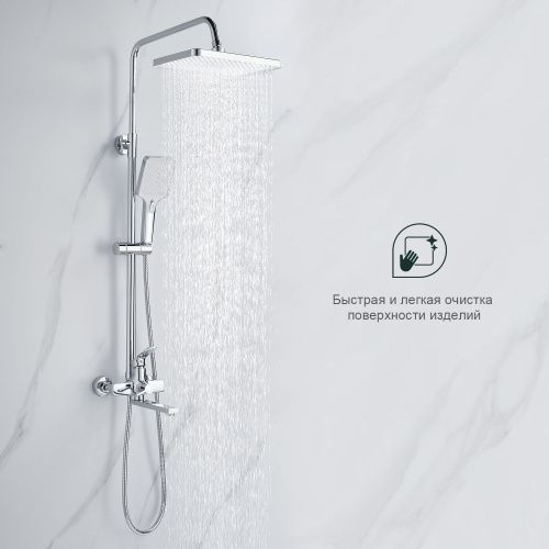 Душевая стойка Splenka S30.24 настенная цвет хром - фото 4