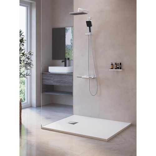 Душевой поддон RGW Stone Tray 16152910-01 100x90  искусственный камень белый - фото 2