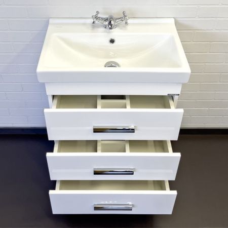 Тумба с раковиной Comforty Никосия 00-00011160CF 60х40 напольная цвет белый