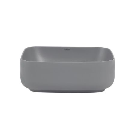 Раковина из сантехнического фаянса Abber RECHTECK AC2211MG 40х40 накладная цвет серый без отверстий под смеситель