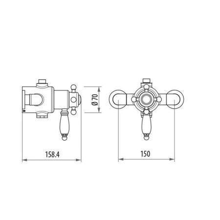 Смеситель для душа Gattoni Goccia TSRE940C0.I сr настенный хром с термостатом