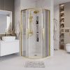 Душевой уголок Grossman Cosmo 301.K33.02.9090.32.00 90х90 стекло прозрачное профиль золото без поддона