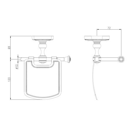 Бумагодержатель Bronze de Luxe ROYAL S25003-K
