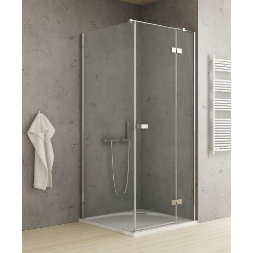 Душевой уголок New Trendy REFLEXA Chrome EXK-5129 100х80 стекло прозрачное профиль хром глянцевый без поддона - фото 2