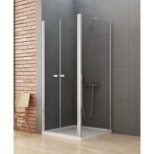 Душевой уголок New Trendy NEW SOLEO Chrome D-0146A/D-0091B 100х80 стекло прозрачное профиль хром без поддона - фото 2