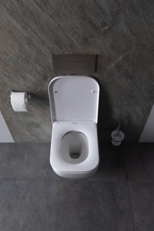 Чаша унитаза подвесная Allen Brau Infinity 4.21004.20 цвет белый без сиденья безободковая каскадный смыв