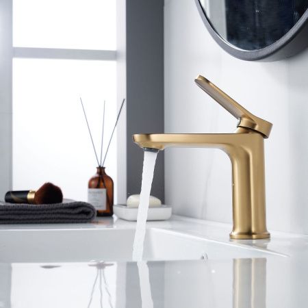 Смеситель Shevanik S43G S4301G на раковину золото