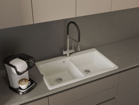 Кухонная мойка Rivelato AXEL X-90-2D topazio 85х50 цвет бежевый