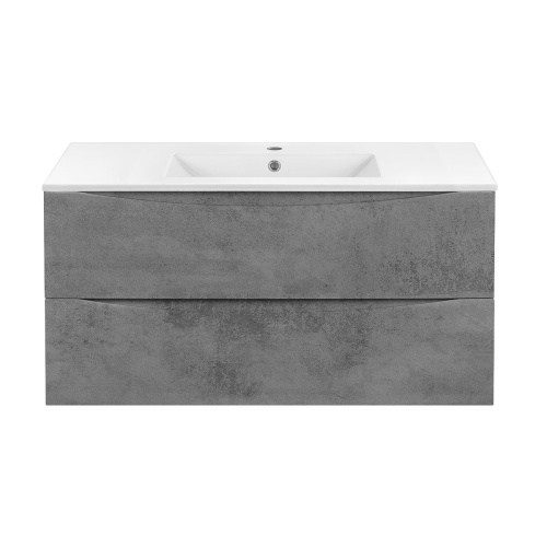 Тумба под раковину Vincea Mia VMC-2MC100BT 101х50х46 подвесная цвет серый - фото 3