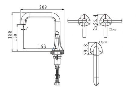 Смеситель Arrow AG4266CP на раковину хром