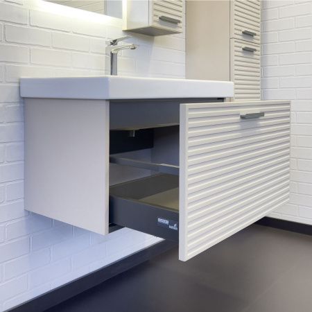 Тумба с раковиной Comforty Касабланка 00-00015382CF 80х50 подвесная цвет серый