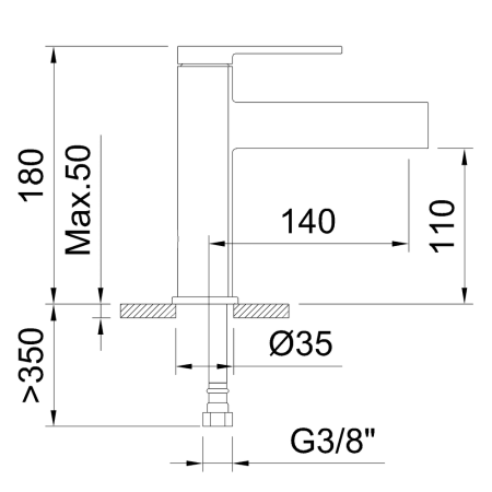 Смеситель Clever VELVET 61942 на раковину черный