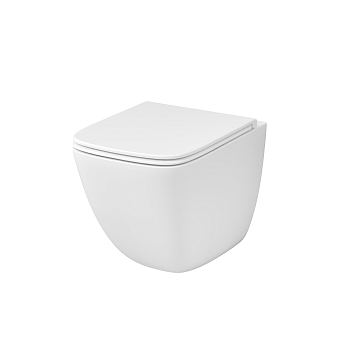 Унитаз подвесной Grossman Торнадо GR-4497SQC белый глянцевый с сиденьем микролифт безободковый смыв торнадо