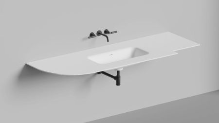 Раковина из искусственного камня S-Stone Salini Onda 14022031MN 200х70 накладная цвет белый