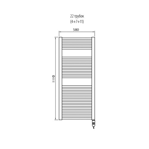 Полотенцесушитель Irsap Ares EIM058I01IR01NNN03 настенный электрический белый - фото 2