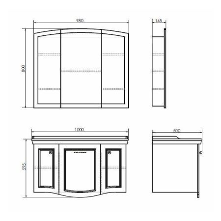 Зеркало-шкаф Comforty Палини 00004147994CF 100х80 подвесной цвет белый