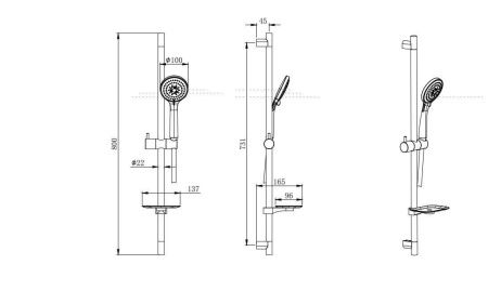 Душевая система Aquatek ВЕГА AQ1074CR встраиваемая в стену цвет хром