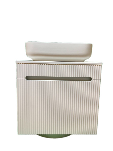 Тумба с раковиной Sintesi STL.W7025_SIN-LVB-APP-409 60х55х50 подвесная цвет белый - фото 2