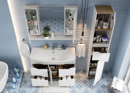 Шкаф-пенал Onika Веронэлла 403563 40х190 напольный цвет белый