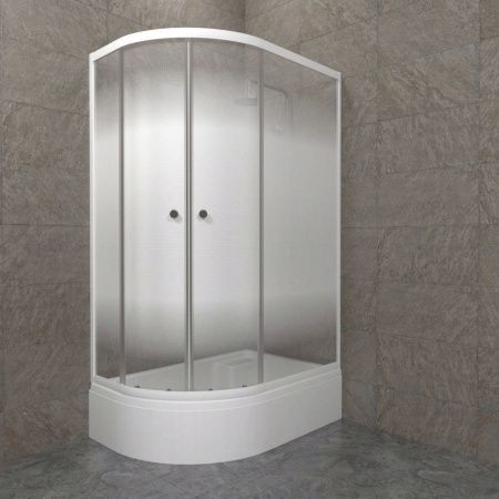 Душевой уголок Тритон Коралл Щ0000068952 120х80 стекло с рисунком профиль белый с поддоном