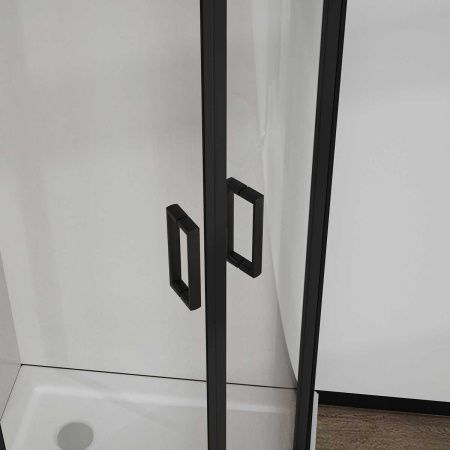 Душевой уголок Vincea City VSQ-5CT900CLB 90х90 стекло прозрачное профиль черный без поддона
