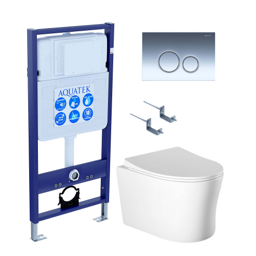 Сет унитаз + инсталляция Aquatek SET AQUATEK НИКА-018 4в1
