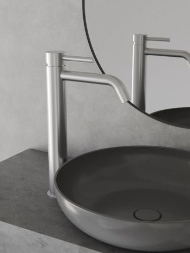 Смеситель для раковины Knotlor ECLIPSE SS-21 на столешницу нержавеющая сталь - фото 4