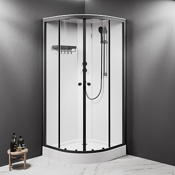 Душевая кабина Am.Pm X-Joy W94C-401-090BT 90х90 четверть круга без крыши ориентация универсальная Душевая кабина Am.Pm X-Joy W94C-401-090BT 90х90 четверть круга без крыши ориентация универсальная