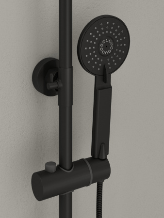 Душевая стойка Agger Brilliant A0393344 настенная цвет черный