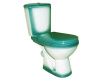 Унитаз-компакт напольный с бачком Rosa Соло Вн УнЗ313 зеленый с сиденьем каскадный смыв
