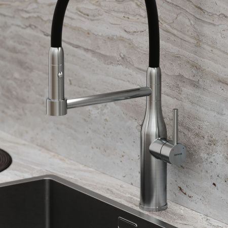 Смеситель для кухни Sancos Pride SC4011BNG на мойку нержавеющая сталь