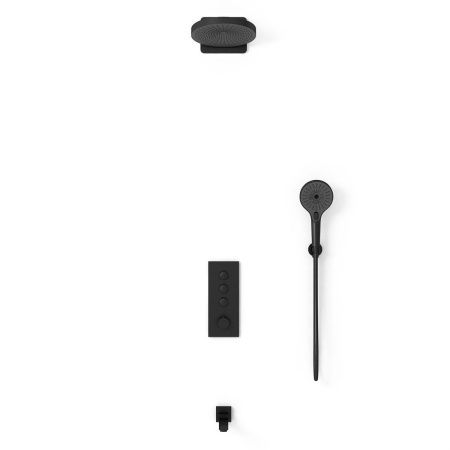 Душевая система Vincea VSFW-433TI1MB встраиваемая в стену цвет черный с термостатом