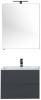 Комплект мебели: тумба с раковиной + зеркало-шкаф Aquanet Алвита 00184580 70x45x138 подвесной цвет серый